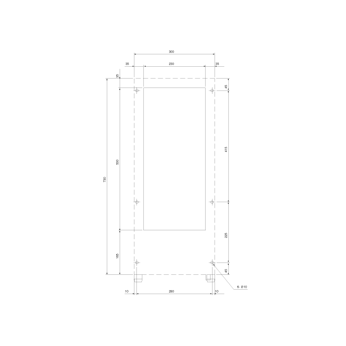 ENC-AR1120L-SUS-2 Diagram of Panel Cutout
