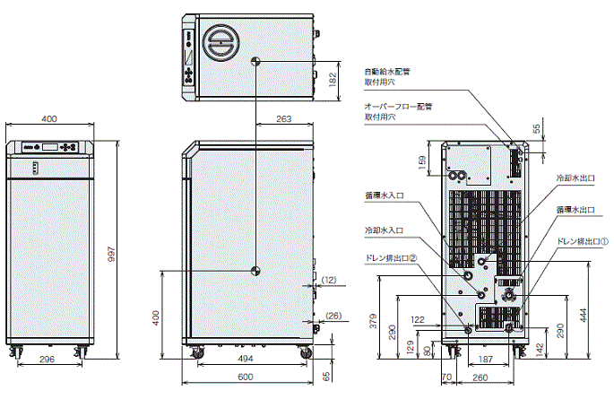 PCU-NE6000W Dimensions