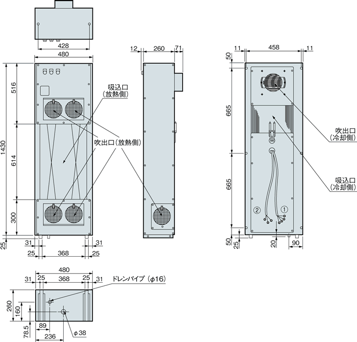 ENC-2800HL External dimensions