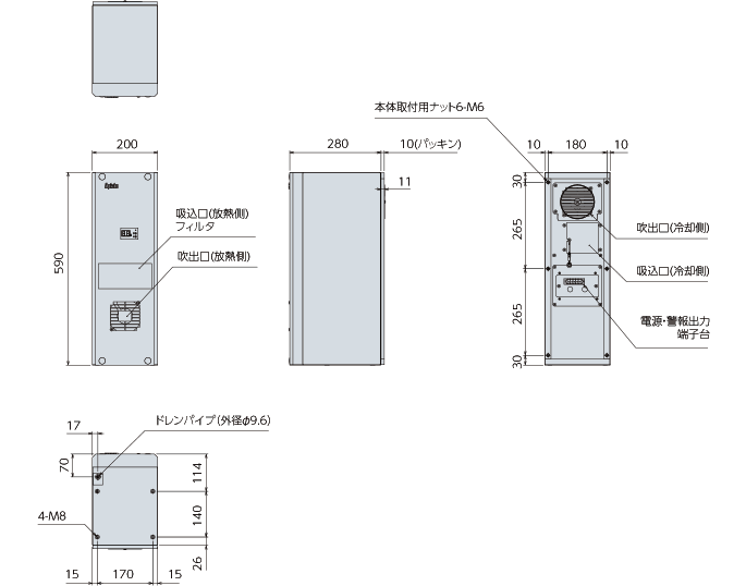 ENC-GR310LE-eco external dimensions